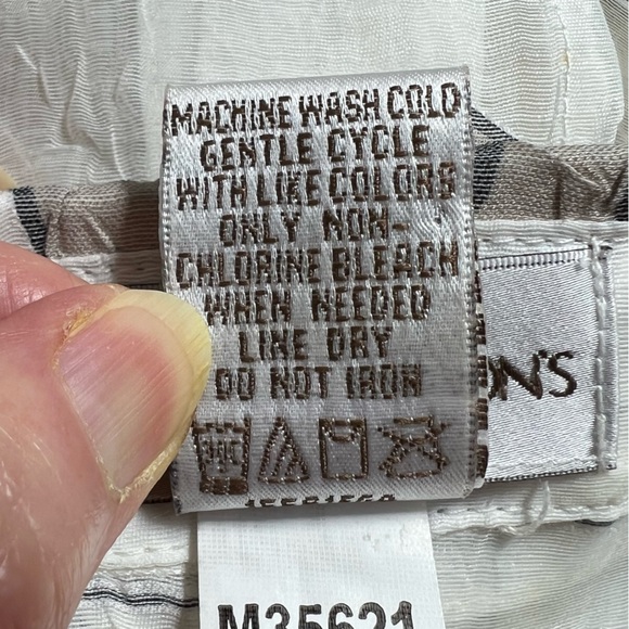 White with Gray Leaf Design Jacket L - Picture 13 of 15